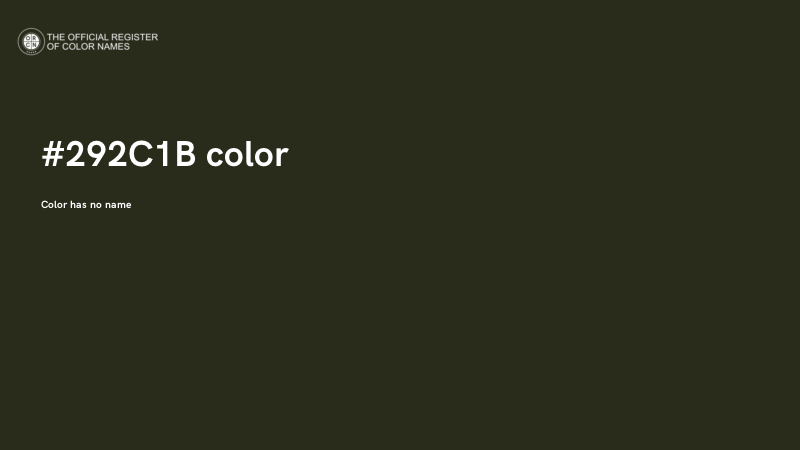 #292C1B color image