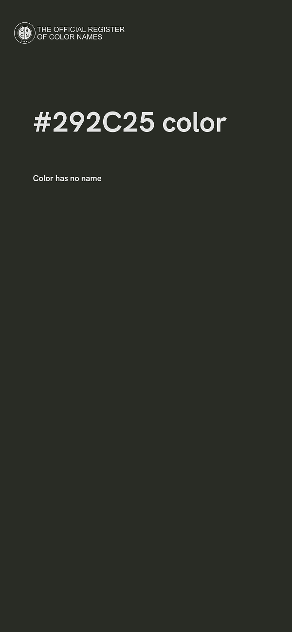 #292C25 color image