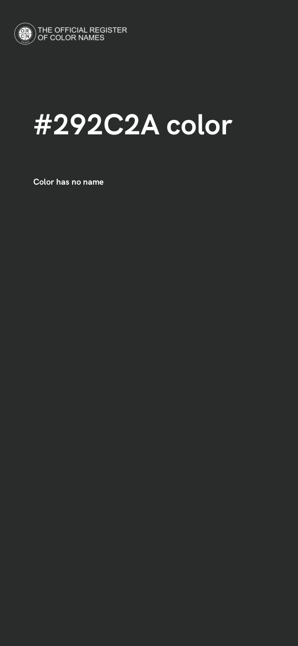 #292C2A color image