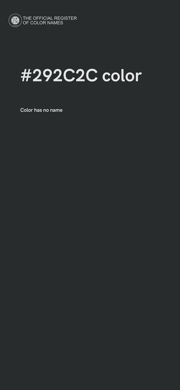 #292C2C color image