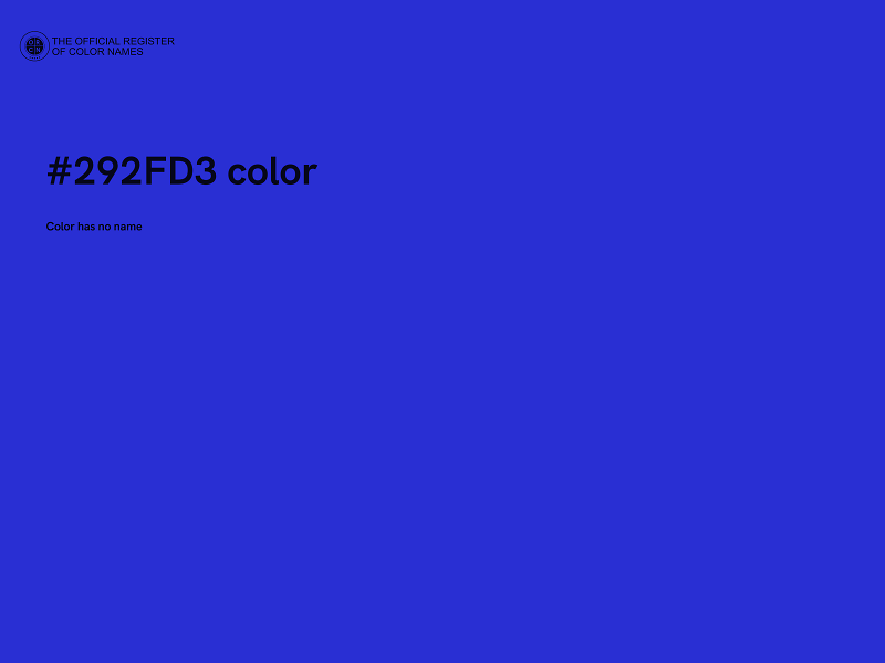 #292FD3 color image