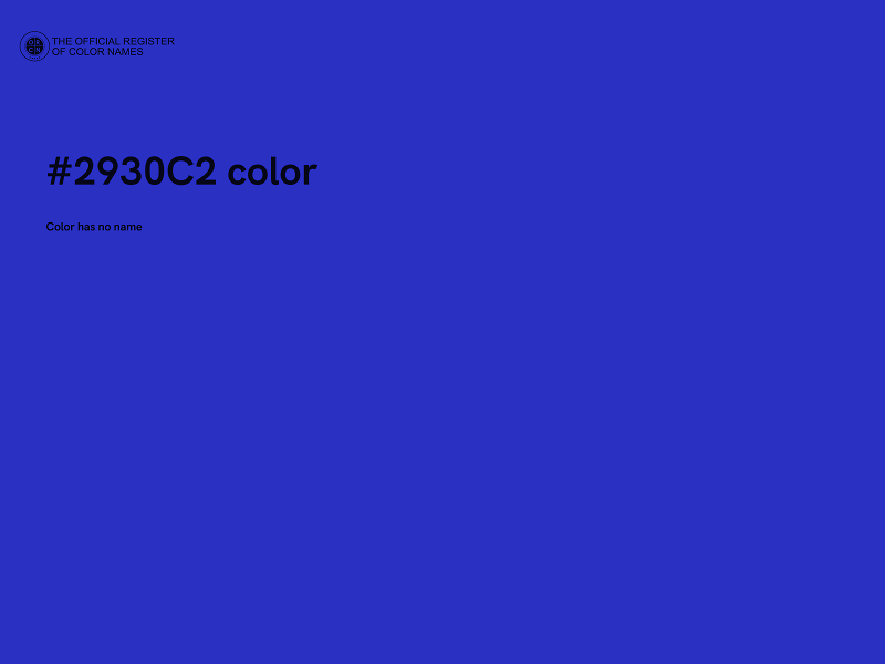 #2930C2 color image