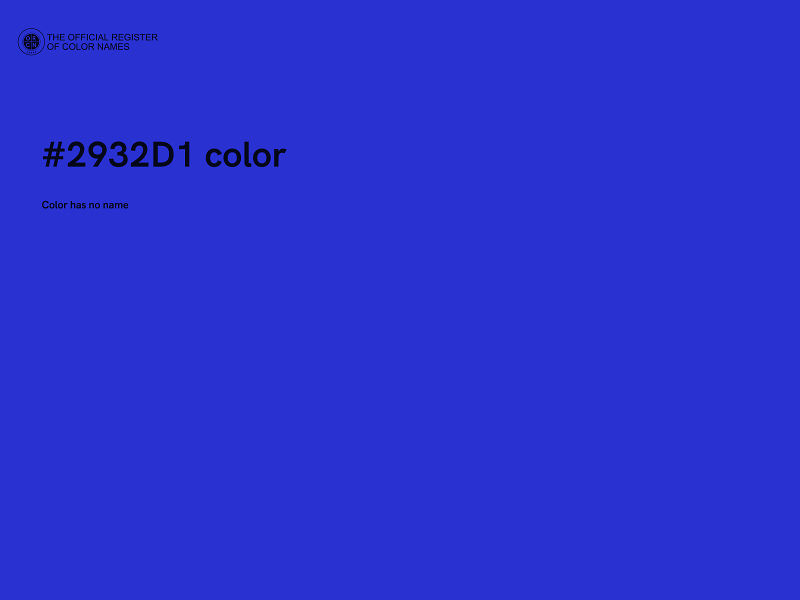 #2932D1 color image