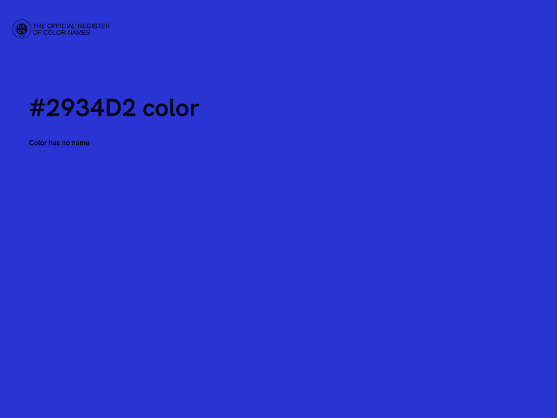 #2934D2 color image