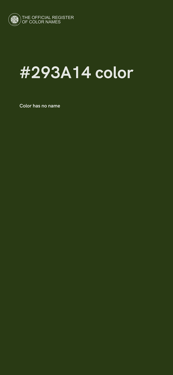 #293A14 color image