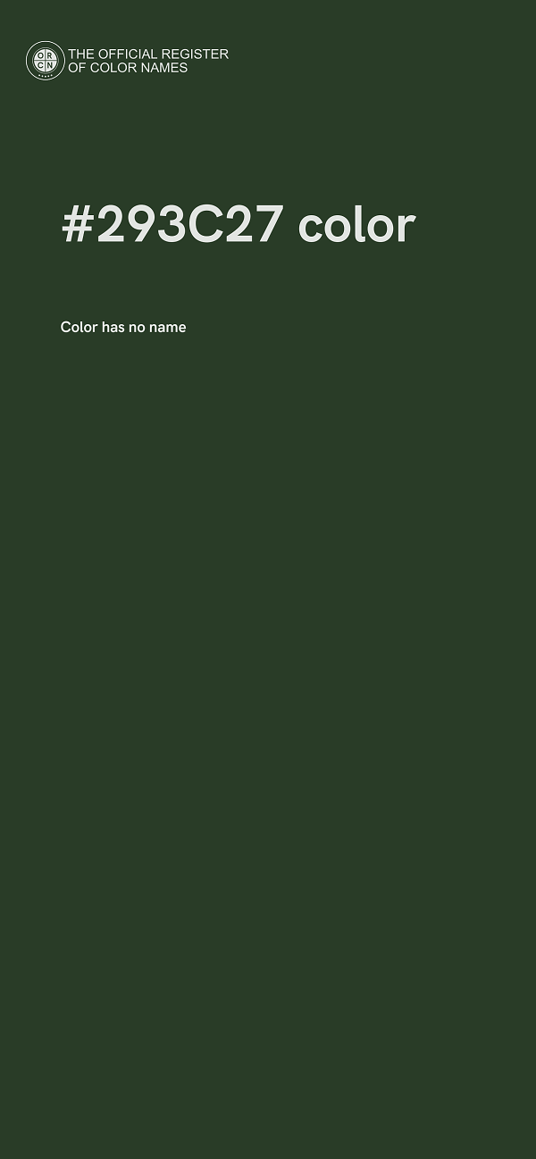 #293C27 color image