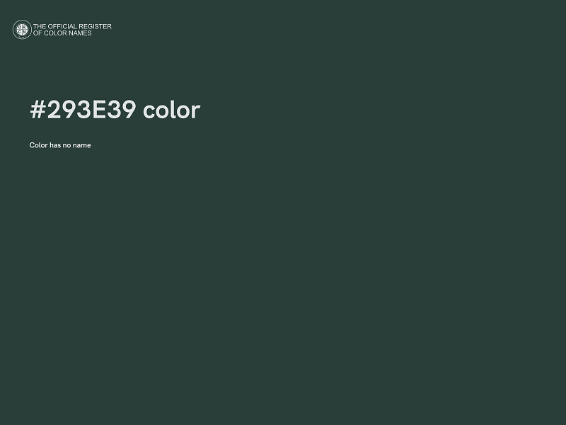 #293E39 color image
