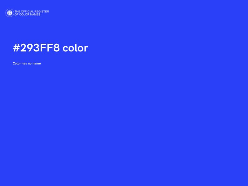 #293FF8 color image