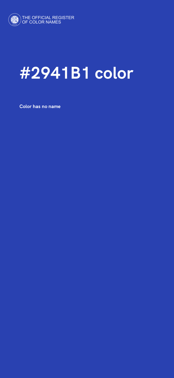 #2941B1 color image