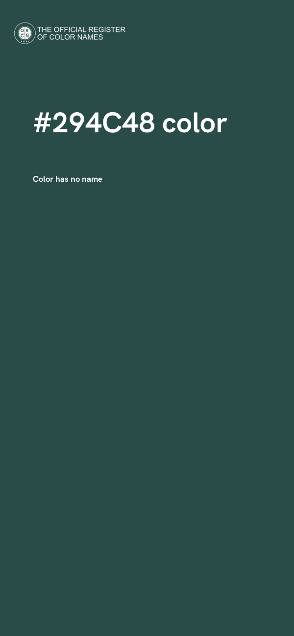 #294C48 color image