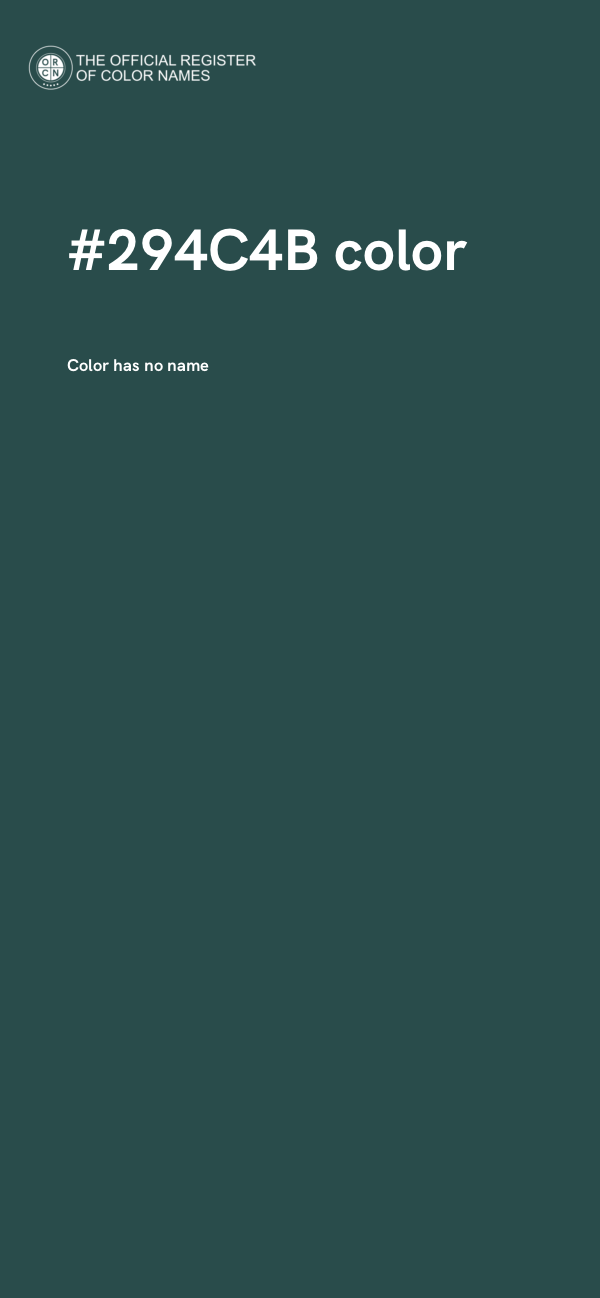 #294C4B color image