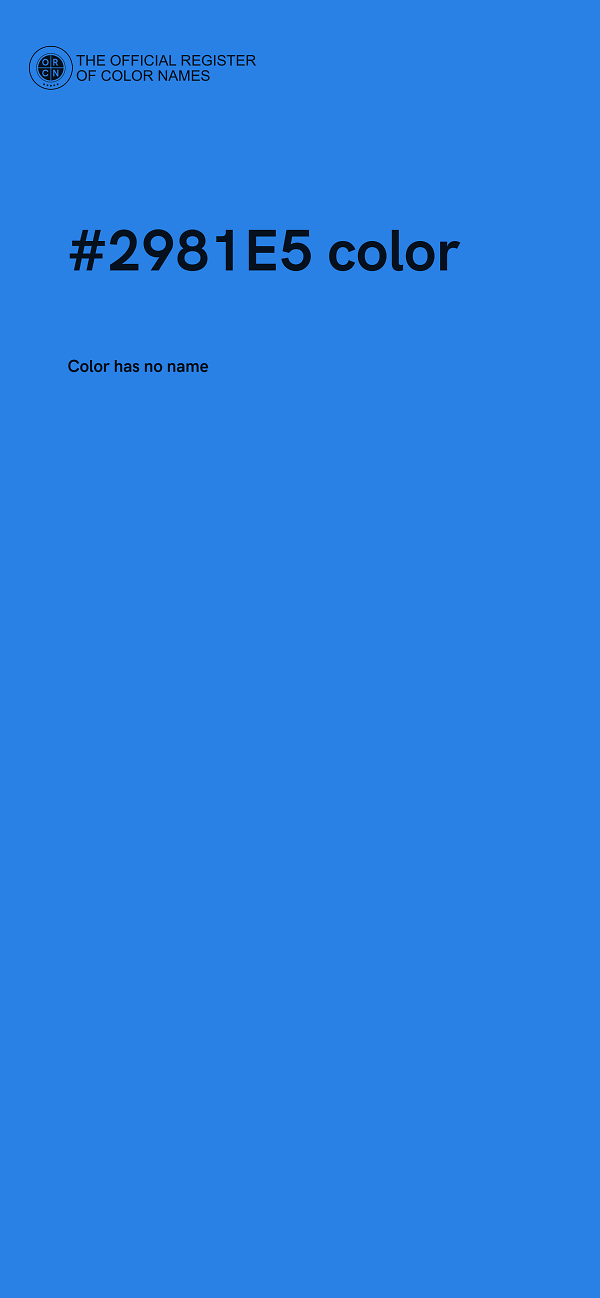#2981E5 color image