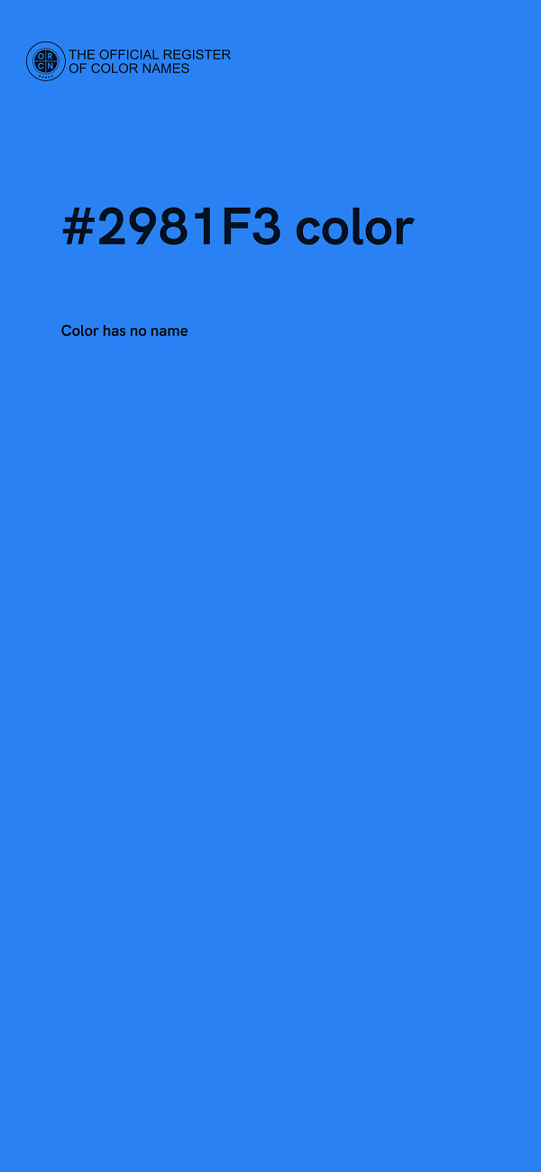 #2981F3 color image