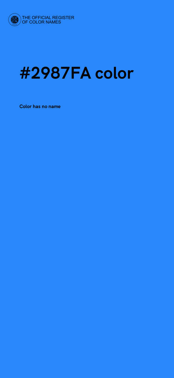 #2987FA color image
