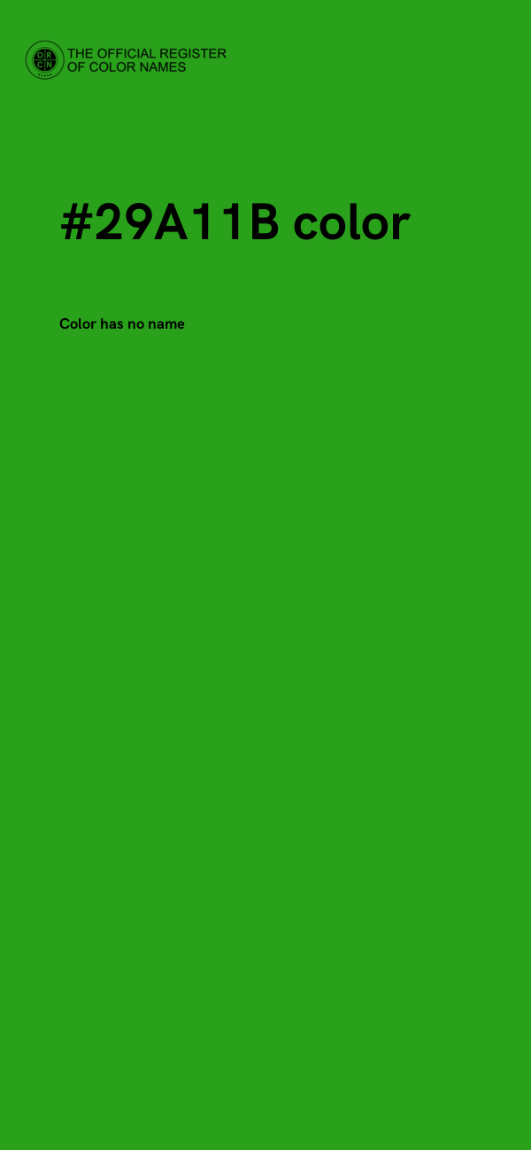 #29A11B color image