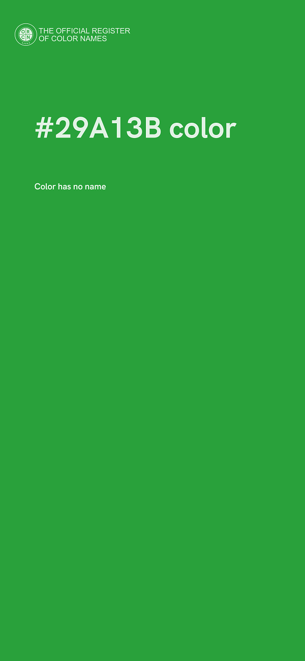 #29A13B color image