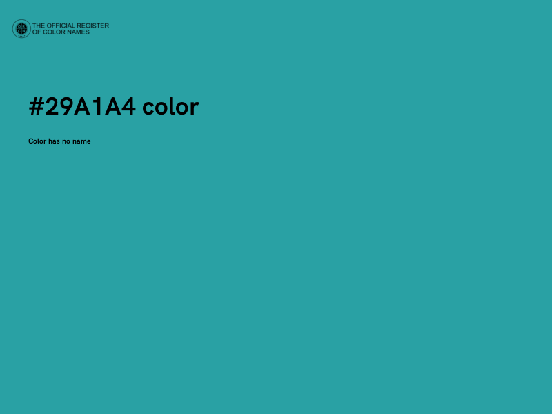 #29A1A4 color image