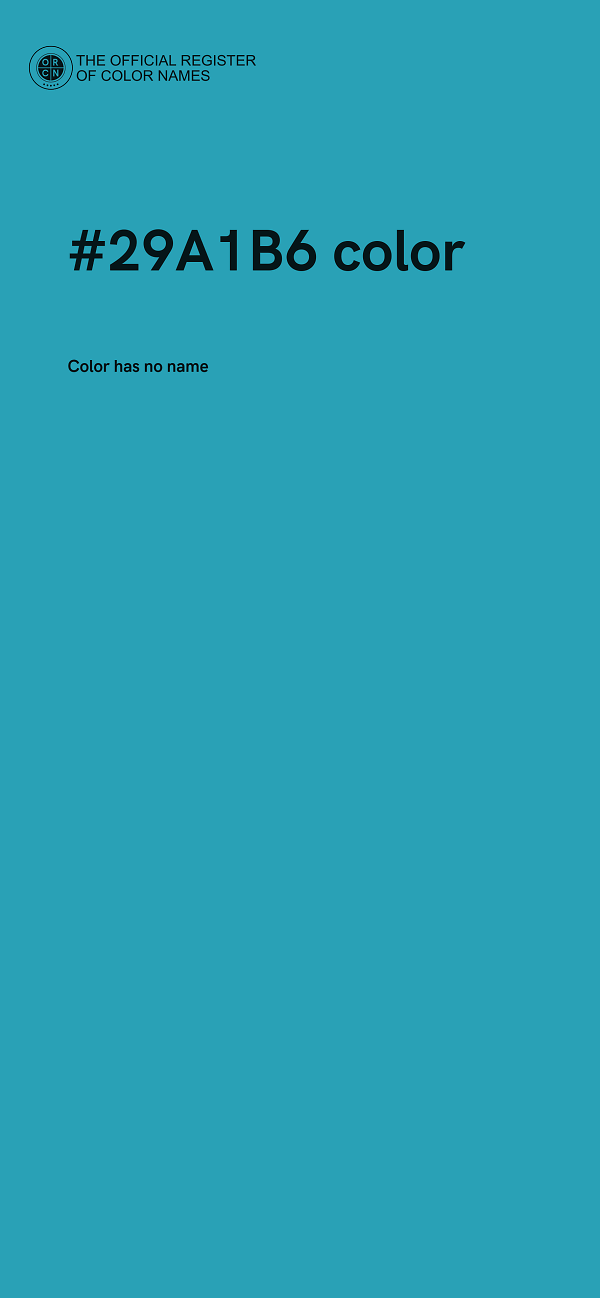 #29A1B6 color image