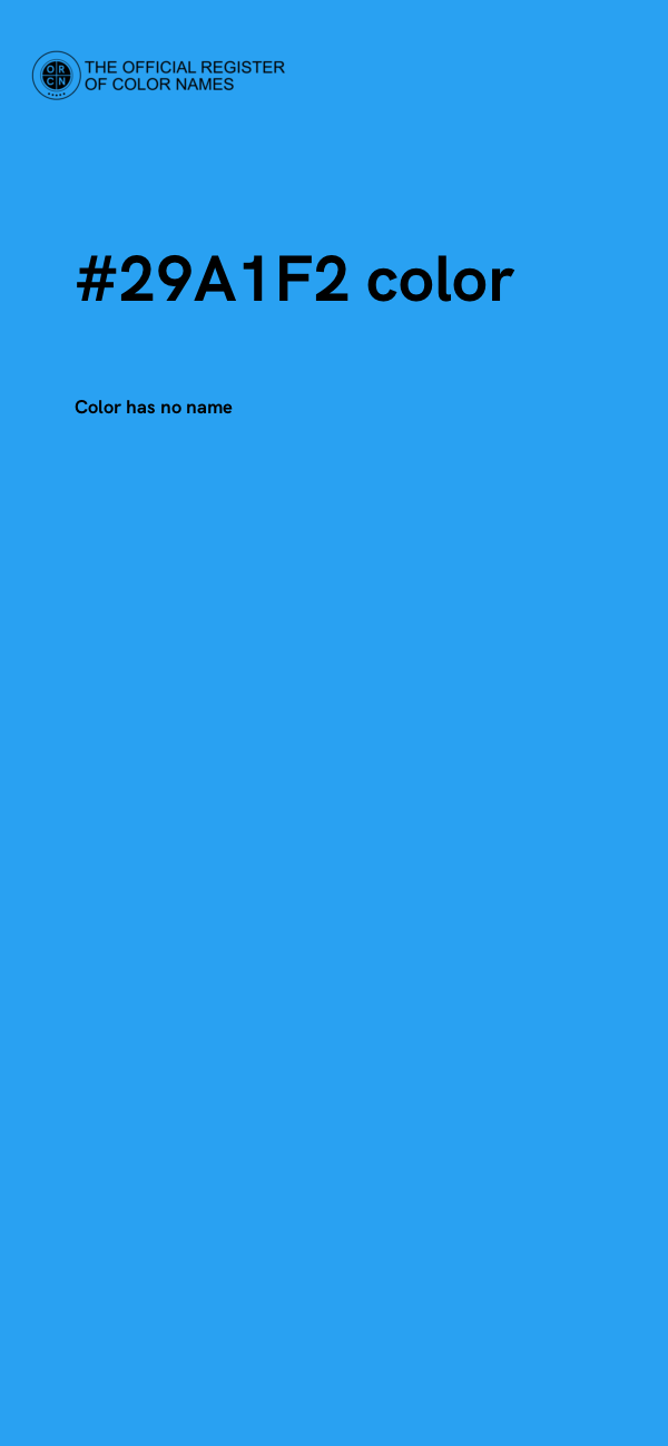 #29A1F2 color image
