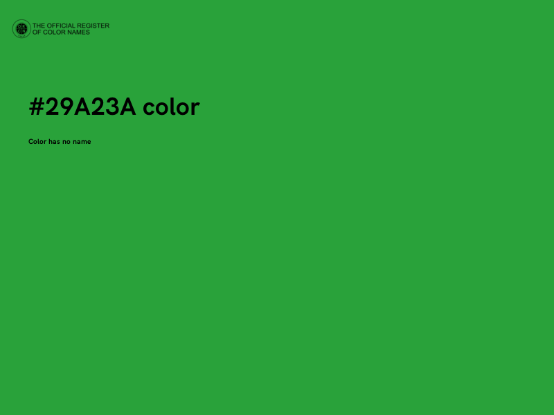 #29A23A color image