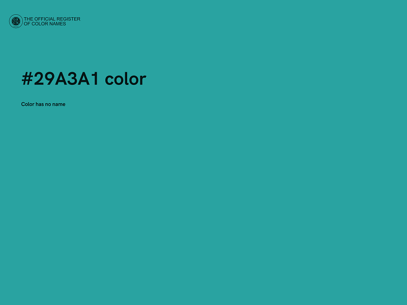 #29A3A1 color image
