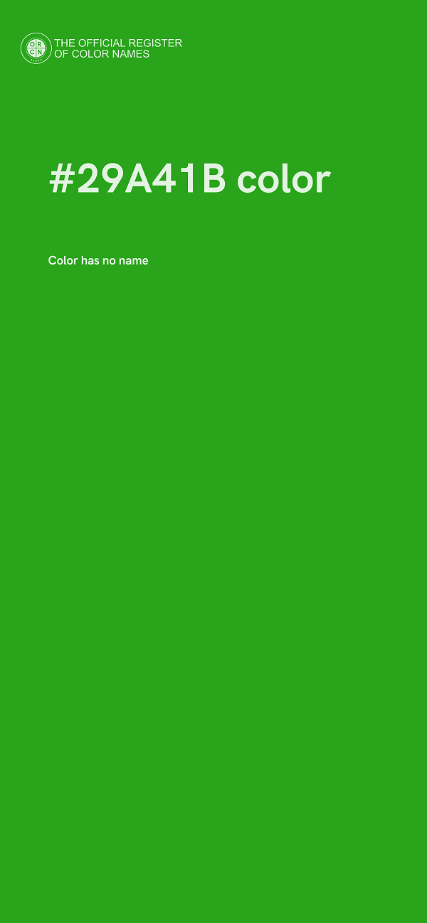 #29A41B color image