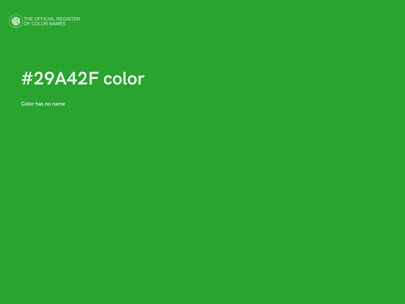 #29A42F color image