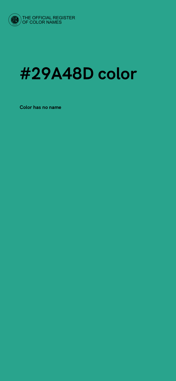 #29A48D color image