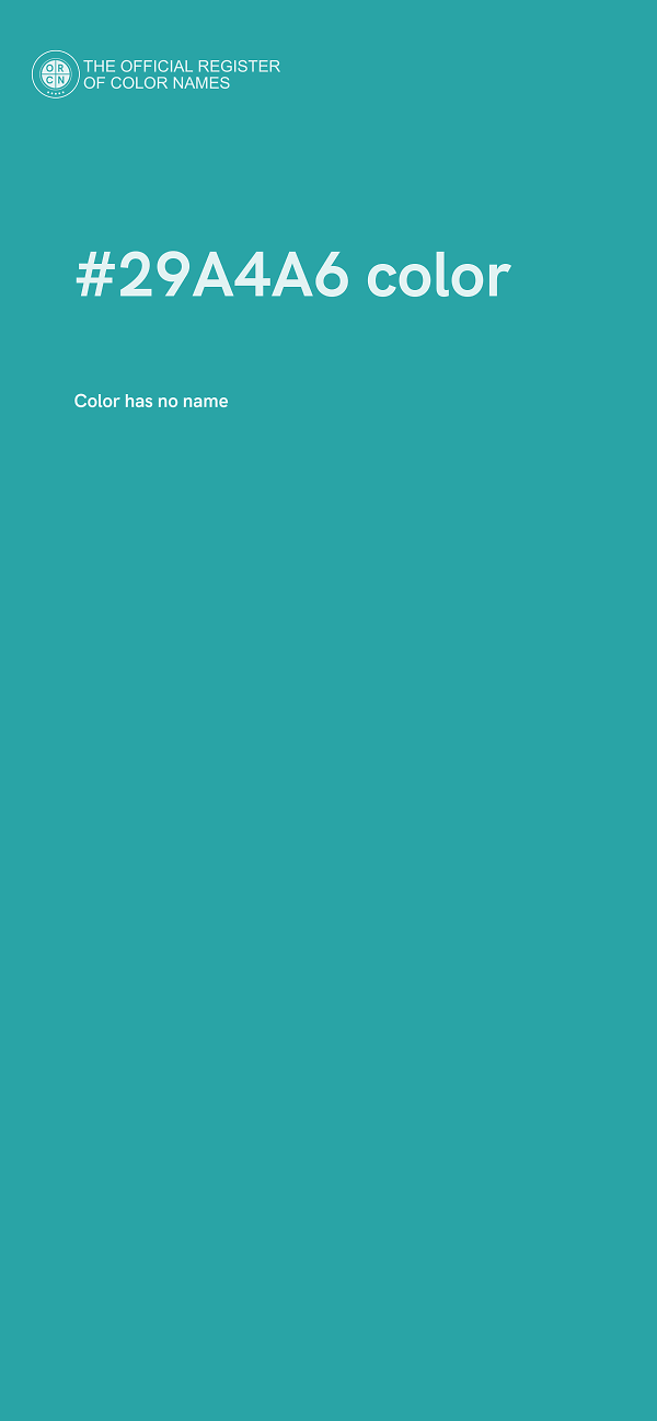 #29A4A6 color image
