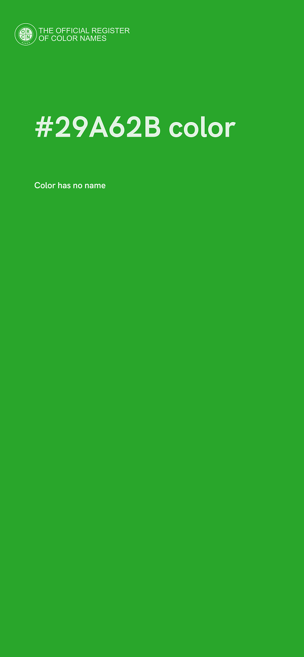 #29A62B color image