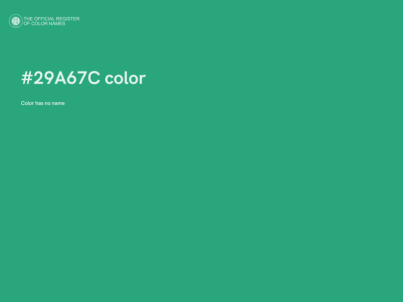 #29A67C color image