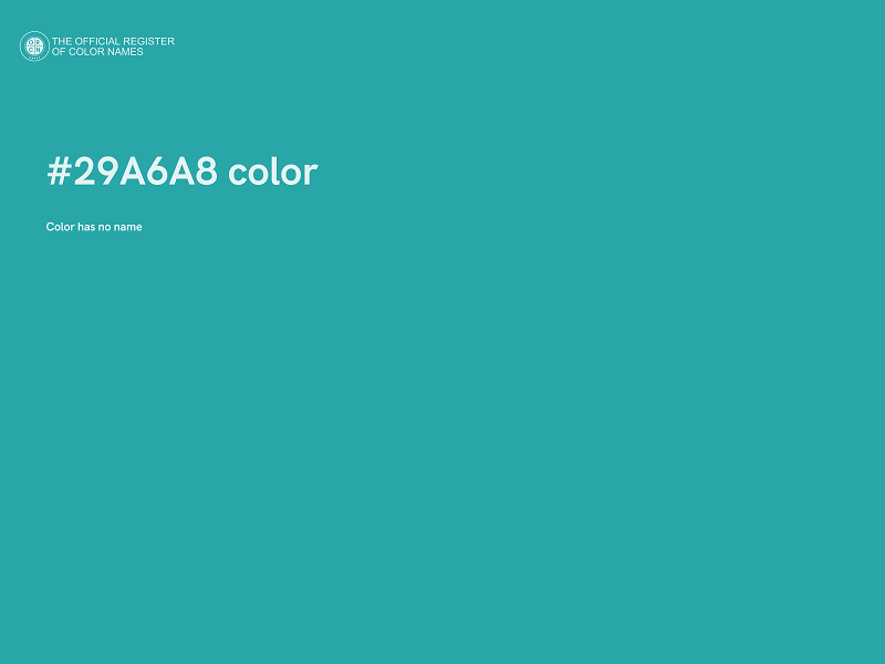 #29A6A8 color image