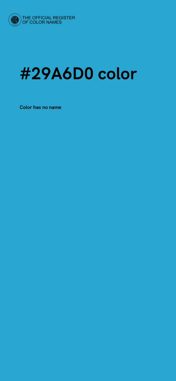 #29A6D0 color image