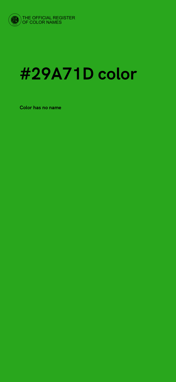 #29A71D color image