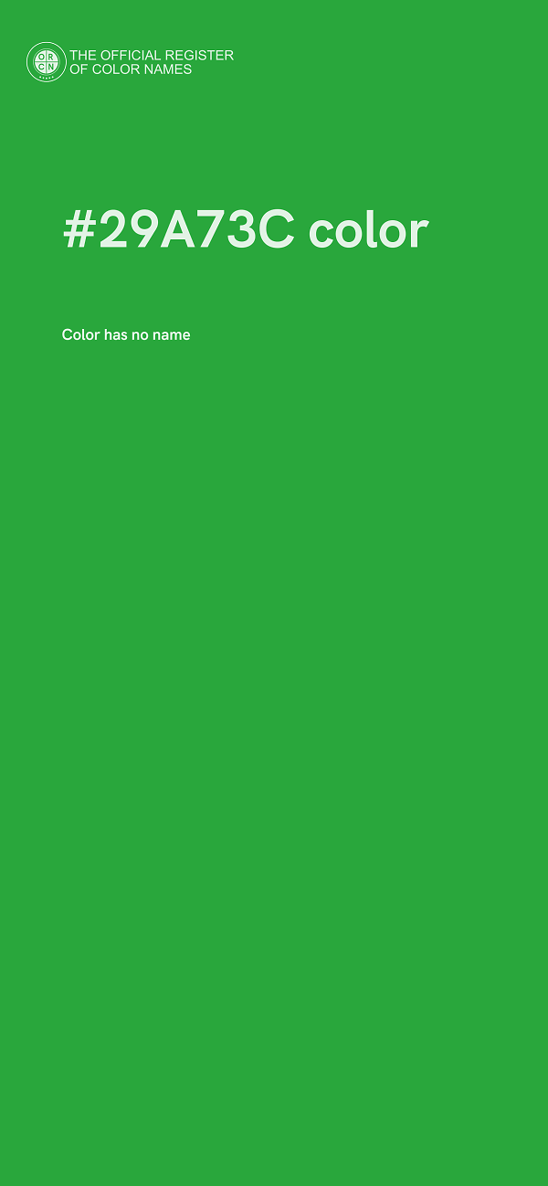 #29A73C color image