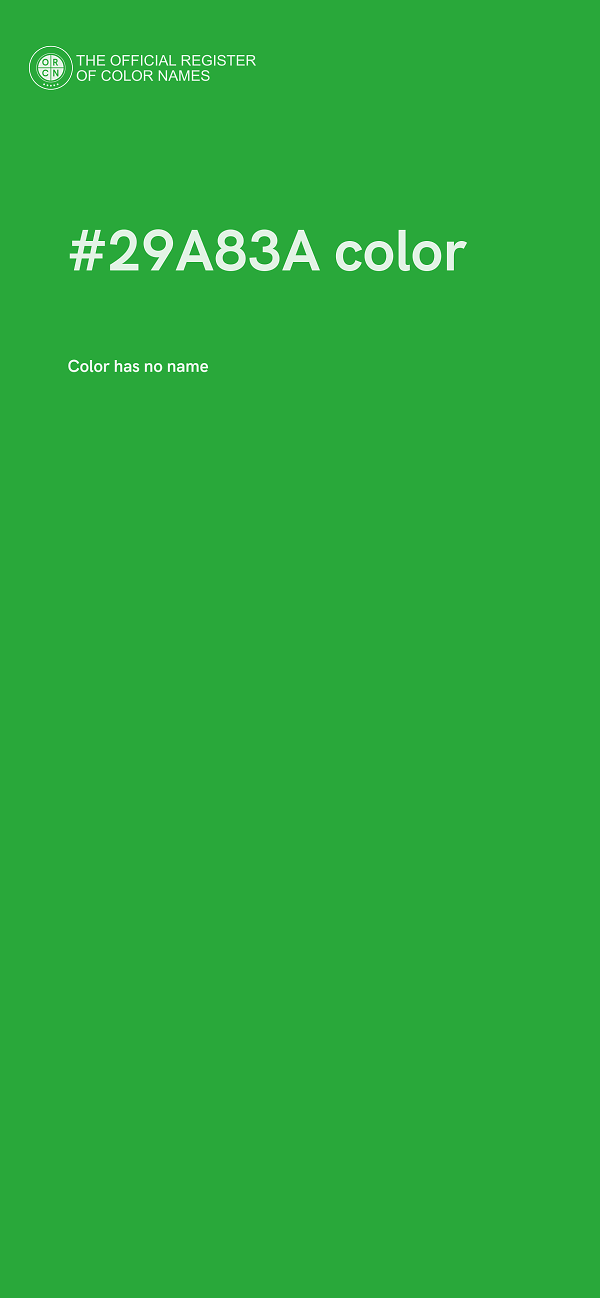 #29A83A color image