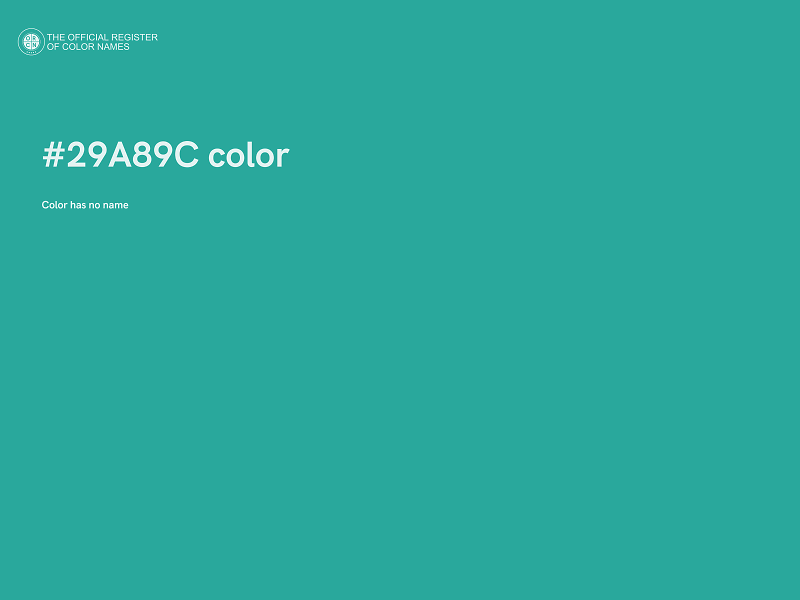 #29A89C color image