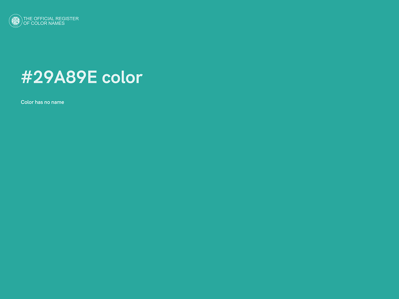 #29A89E color image