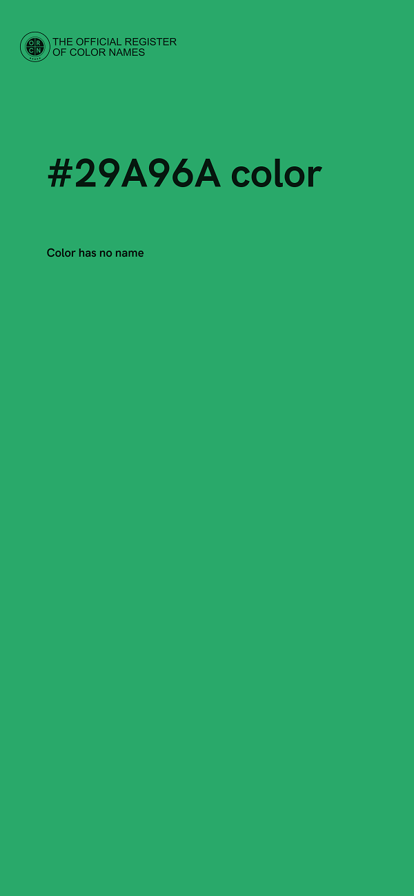 #29A96A color image