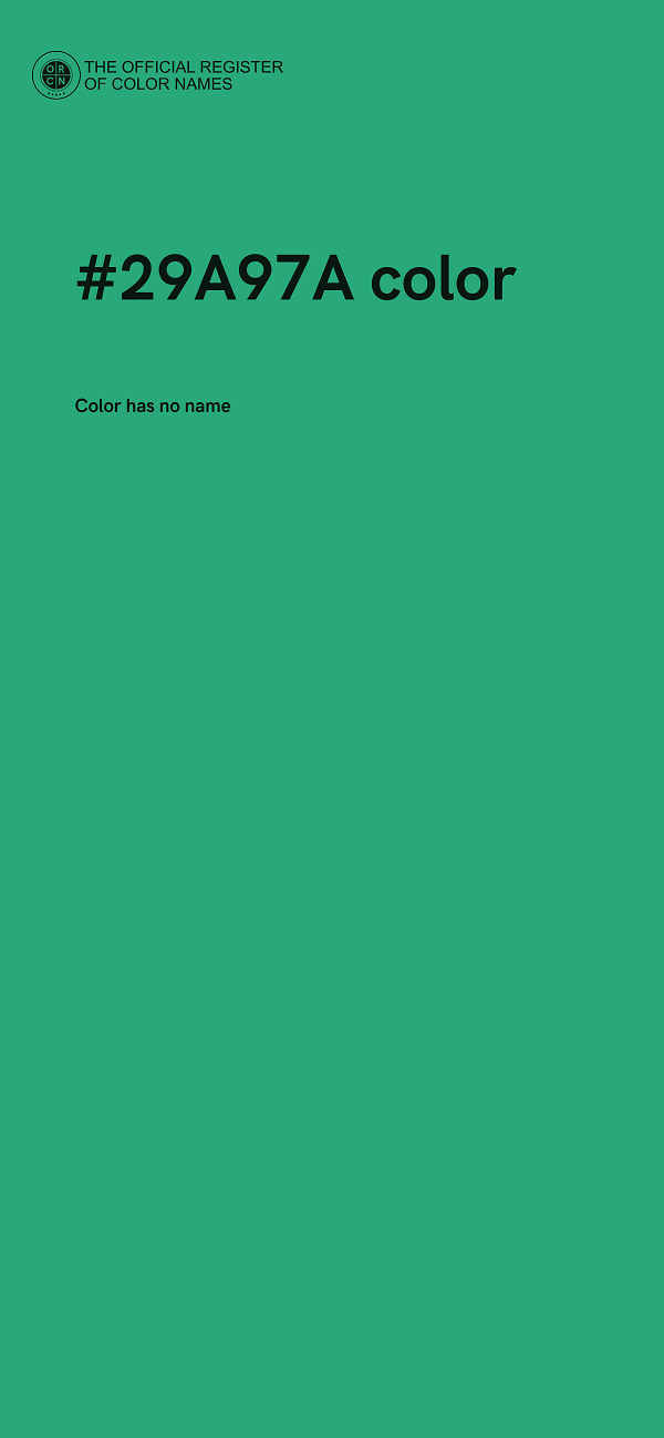 #29A97A color image