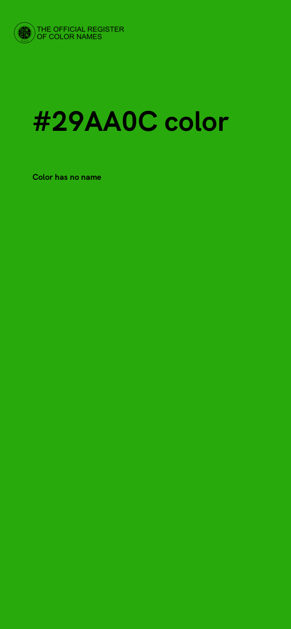 #29AA0C color image