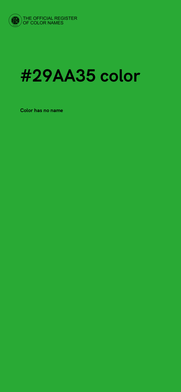 #29AA35 color image