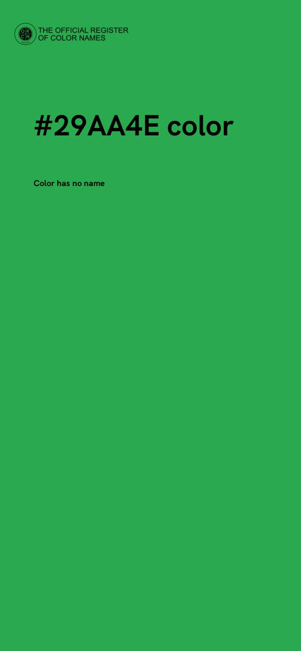 #29AA4E color image