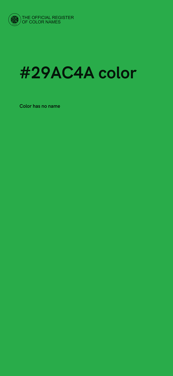 #29AC4A color image