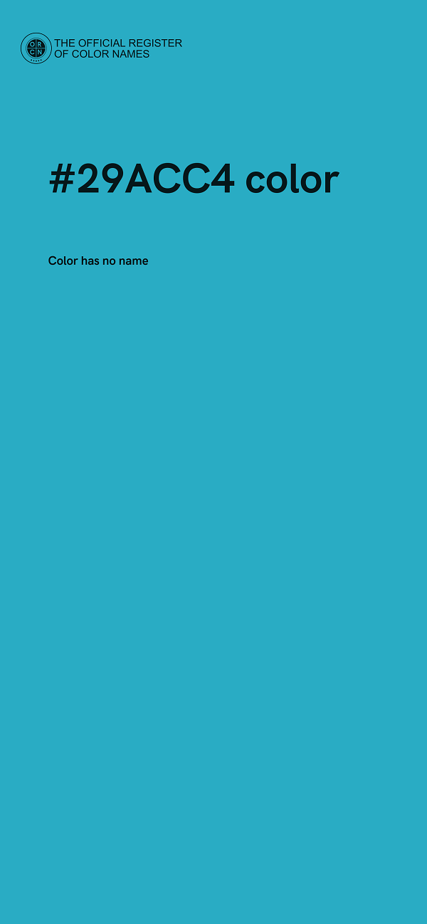 #29ACC4 color image