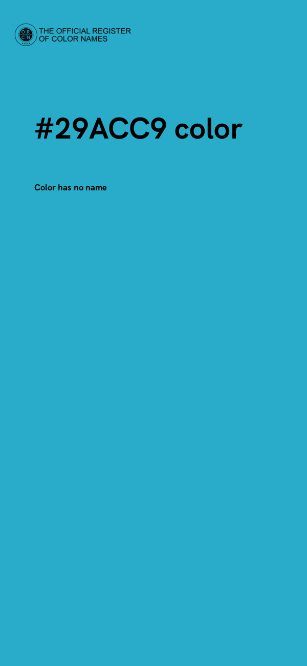 #29ACC9 color image