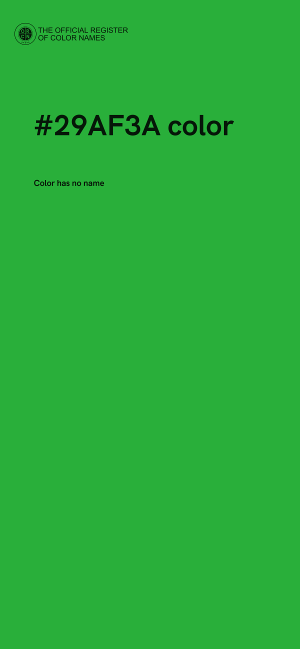 #29AF3A color image