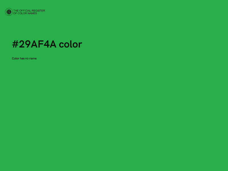 #29AF4A color image