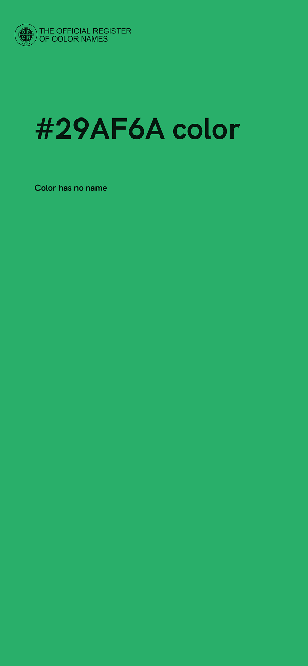#29AF6A color image