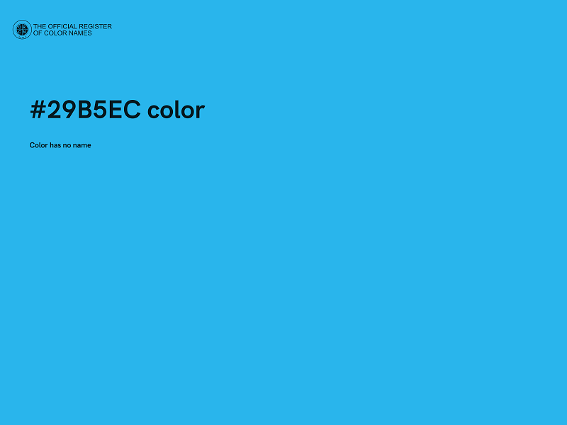 #29B5EC color image